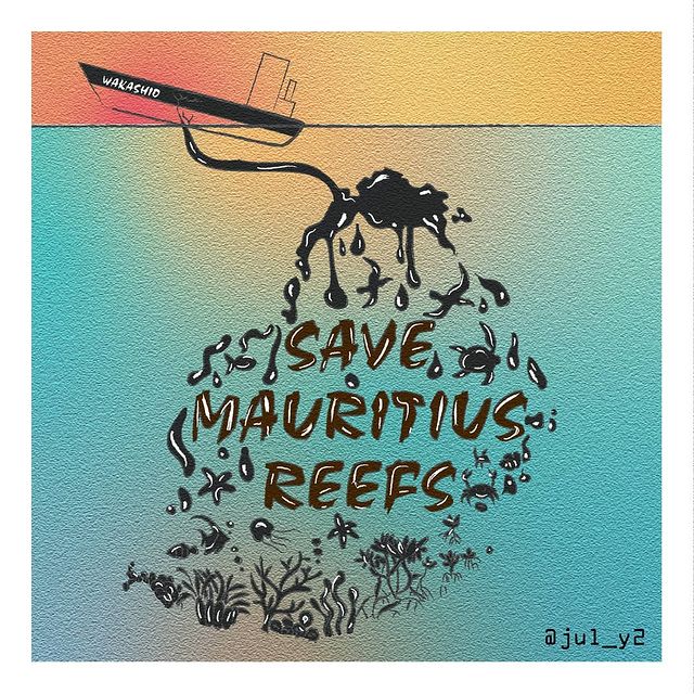 Save Mauritius Reefs Poster by Juliet